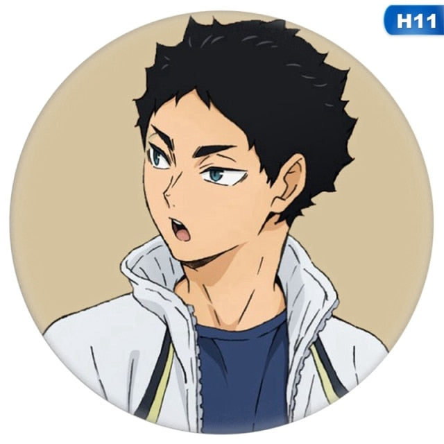 Haikyuu!! Cosplay Badges Hinata Shoyo Brooch Pins Anime Volleyball Boy Button Badge Collection Gift  for Backpacks Clothes Decor