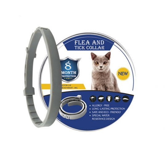 8 Month Flea Tick Collar For Dogs Cats collar Pet Adjustable Dog Collar for Small Dogs Pets Accessories Cute Products