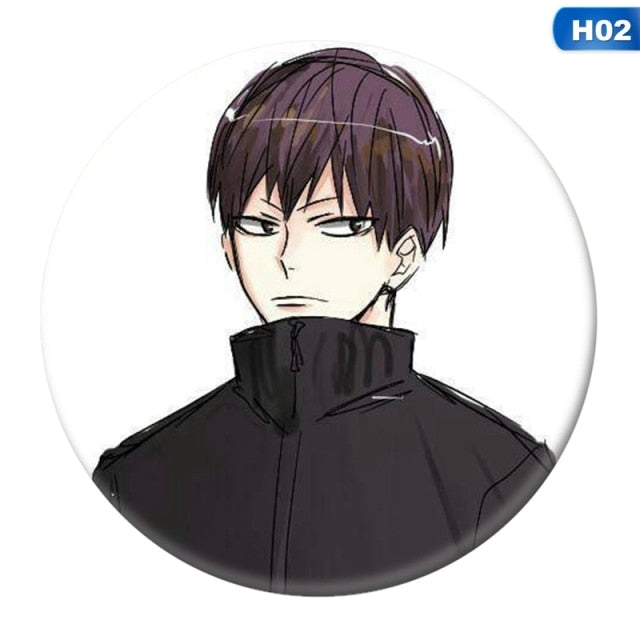 Anime High Kyuu!! enamel pin Volleyball Boy Cos Tsukishima Firefly Sun Xiang XCosplay Bedge Cartoon Bags Badge Button Brooch
