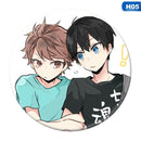 anime alto kyuu!! Pin esmaltado de voleibol para niño porque Tsukishima Firefly Sun Xiang XCosplay Bedge, bolsos de dibujos animados, insignia, broche de botón