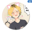 anime alto kyuu!! Pin esmaltado de voleibol para niño porque Tsukishima Firefly Sun Xiang XCosplay Bedge, bolsos de dibujos animados, insignia, broche de botón