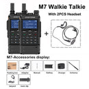 Zastone M7 dual band 5W walkie talkie 136-174 400-480mhz 250 channels 2600mah battery hf transceiver ham radio