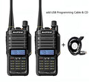 2pcs high quality 10W 25km Baofeng UV-9R plus  ham radio cb radio comunicador waterproof walkie talkie baofeng uv 9r plus рация
