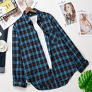 2021 Plaid Shirts Women Top And Blouses Long Sleeve Oversized Cotton Ladies Casual Blusas One Pocket Loose Female Checked Shirt