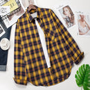 2021 Plaid Shirts Women Top And Blouses Long Sleeve Oversized Cotton Ladies Casual Blusas One Pocket Loose Female Checked Shirt