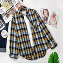 2021 Plaid Shirts Women Top And Blouses Long Sleeve Oversized Cotton Ladies Casual Blusas One Pocket Loose Female Checked Shirt