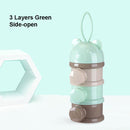 3 / 4 layers Bear Style Portable Baby Food Storage Box Essential Cereal Cartoon Infant Milk Powder Box Toddle Snacks Container