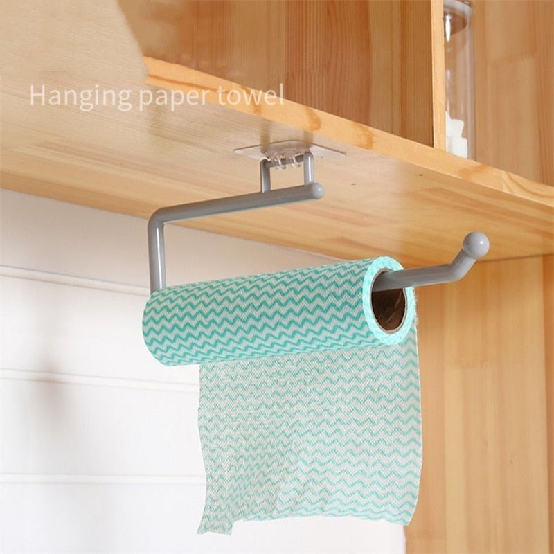 Soporte de papel higiénico colgante para colgar papel higiénico, toallero, armario de cocina, baño, puerta, gancho, organizador