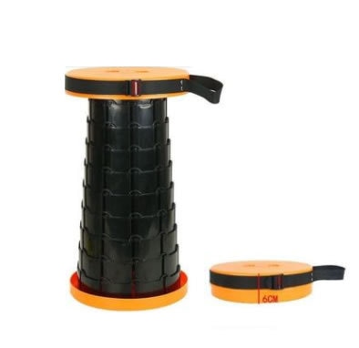 Telescopic Portable Stool, Camping Retractable Folding Stool for Fishing, Hiking, Travel, Queuing, Gardening