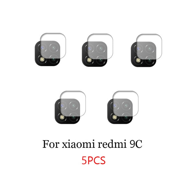 5Pcs for Xiaomi Redmi Note 9 Pro 9S 10 Pro 9 9T 5G 9c NFC 8t 9a 8 Camera Lens Protector Tempered Glass Back Screen Redme 8a Glas