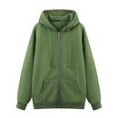 Sudaderas con capucha gruesas de gran tamaño para niñas, moda de primavera 2021, ropa de calle para mujeres, trajes de lana, sudaderas holgadas para novio Y2K, sudaderas con capucha Unisex para mujeres elegantes