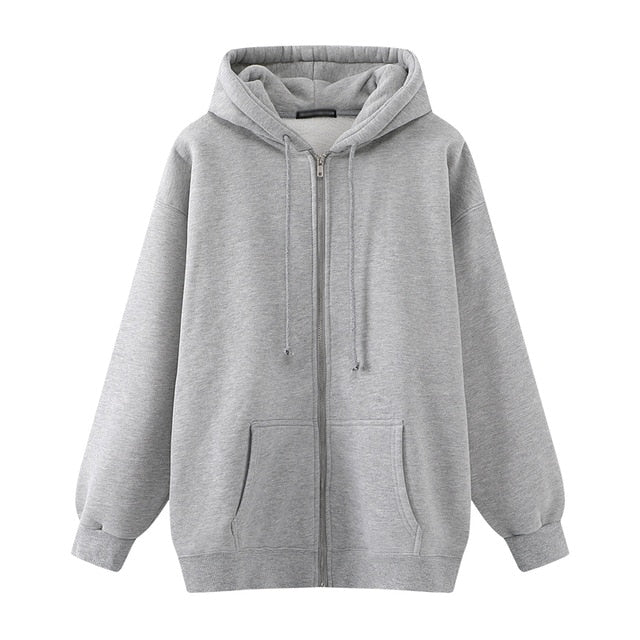 Oversize Girls Thick Hoodies 2021 Spring Fashion Ladies Streetwear Fleece Outfits Y2K Boyfriend Loose Hoodies Unisex Women Chic