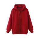 Sudaderas con capucha gruesas de gran tamaño para niñas, moda de primavera 2021, ropa de calle para mujeres, trajes de lana, sudaderas holgadas para novio Y2K, sudaderas con capucha Unisex para mujeres elegantes