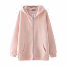 Sudaderas con capucha gruesas de gran tamaño para niñas, moda de primavera 2021, ropa de calle para mujeres, trajes de lana, sudaderas holgadas para novio Y2K, sudaderas con capucha Unisex para mujeres elegantes