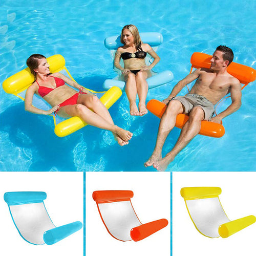 Schwimmende Wasserhängematte Schwimmliege Schwimmspielzeug Aufblasbares Schwimmbett Stuhl Schwimmbad Faltbares aufblasbares Hängemattenbett