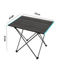 Aluminum Folding Camping Table with Carrying Bag Indoor Outdoor Portable Table Picnic, BBQ, Beach, Hiking, Travel, Fishing Desk