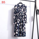 2021 Winter Dress Women Long Sleeve Vintage Dress Chiffon Shirt Vestidos For Ladies Casual Floral Midi Autumn Dresses Polka Dot