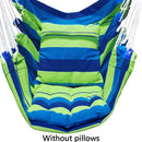 Hammock Portable Beach Chair Hanging Rope Chair Swing Chair Seat for Adults Kids Garden Hammock with Support Indoor Outdoor