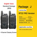 RETEVIS RT622 Mini Walkie Talkie PMR 446 PTT Portable Walkie-talkies 2 pcs Two way Radio Portable Radio for Hunting Hotel RT22