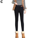 Mallas de terciopelo negro y gris con relleno de felpa para gatito y cordero, pantalones cálidos de cintura alta para otoño e invierno 2020, mallas para mujer Q3D4