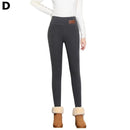 Mallas de terciopelo negro y gris con relleno de felpa para gatito y cordero, pantalones cálidos de cintura alta para otoño e invierno 2020, mallas para mujer Q3D4