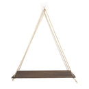 Premium Wood Swing Hanging Rope Wall Mounted Floating Shelves Plant Flower Pot indoor outdoor decoration simple design
