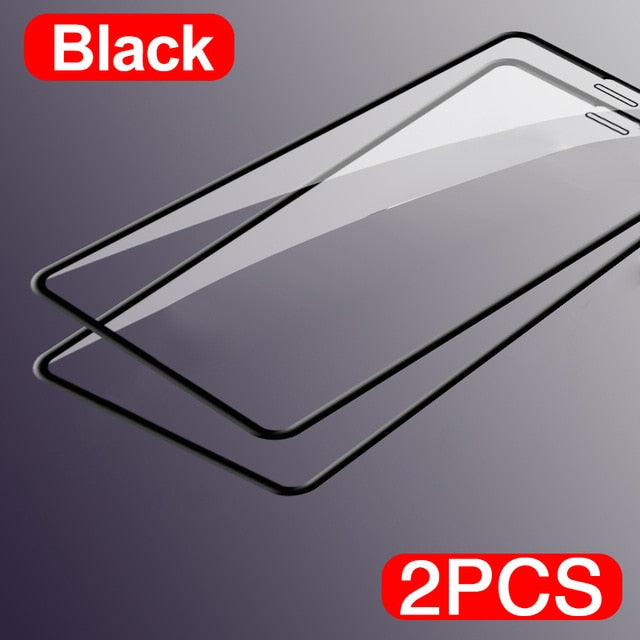50000D 2 uds Protector de pantalla de cubierta completa para iphone 12 11 Pro X XR XS MAX vidrio templado en iphone 6s 7 8 Plus 12 Mini película de vidrio