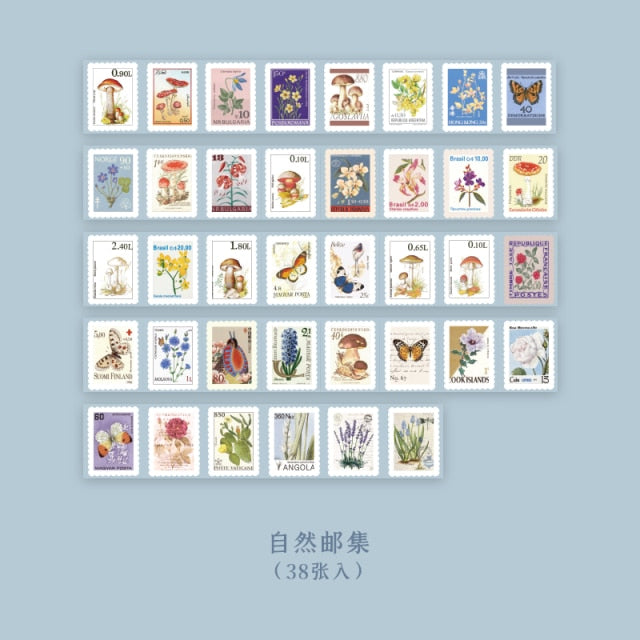 366 uds/pegatinas de papelería de paisaje natural libro aestheti mariposa linda bala diario papelería coreana pegatinas estéticas
