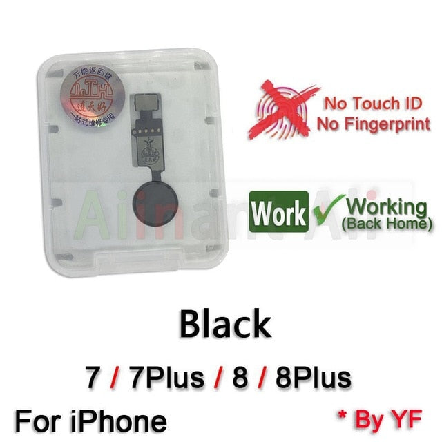 Home-Button Flex für iPhone 6 6s 7 8 Plus 5s SE Rückkehr Zurück Home-Taste mit Flexkabel Gummiaufkleber Kein Touch-ID-Fingerabdruck