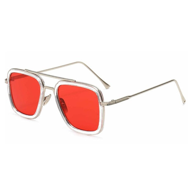 Gafas de Iron-Man película superhéroe Peter Parker Cosplay Edith gafas de sol Prop