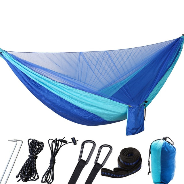 Camping Hammock with Net Lightweight, Hold Up to 772lbs, Portable Hammocks for Indoor, Hiking,Backpacking, Travel, Backyard