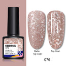 LEMOOC 8.0ml UV Gel Nail Polish Thermal Glitter Gel Polish Color-changing Gel Varnish Nail Art Gel varnish