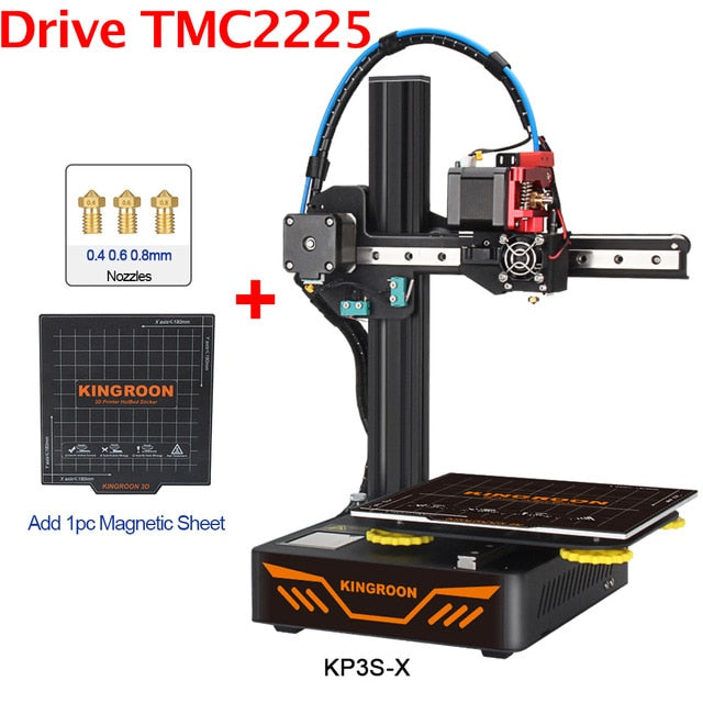 Impresora 3D KINGROON KP3S, impresión de alta precisión, Kit de impresora 3d DIY mejorado, tamaño de impresión de pantalla táctil 180*180*180mm