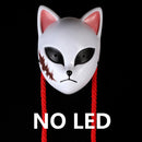 Máscara LED de Anime Demon Slayer, Cosplay de Sabito Kamado Makomo, máscaras bonitas, accesorios para disfraces de fiesta de Halloween