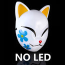 Máscara LED de Anime Demon Slayer, Cosplay de Sabito Kamado Makomo, máscaras bonitas, accesorios para disfraces de fiesta de Halloween