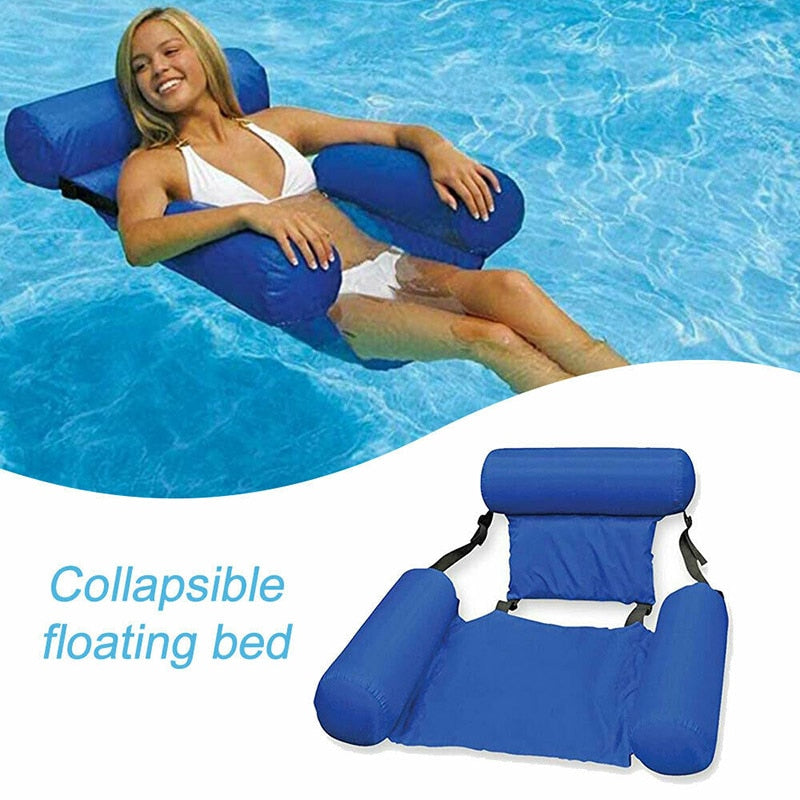 Cama flotante para jardín, piscina al aire libre, silla flotante, asientos plegables, sillas, cama inflable, tumbonas para adultos, verano