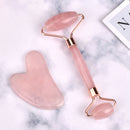 Slimming Face Massager Rose Quartz Roller Natural Jade Facial Massage Roller Stone Skin Massage Face Massager Lifting Face Tool