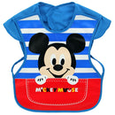 Disney Cute Baby Adjustable Bibs EVA Waterproof Sleeveless Lunch Feeding Bibs Baby Cartoon Feeding Cloth Children Baby Apron
