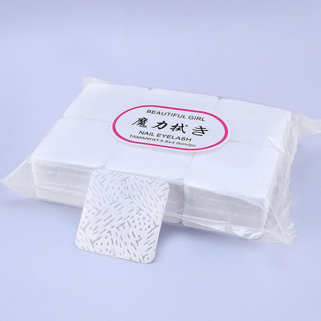 Fusselfreies Papier Baumwolltücher Wimpernkleberentferner Wischen Sie die Öffnung der Kleberflasche ab, um ein Verstopfen der Kleberreinigerpads zu verhindern