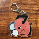 Anime Chainsaw Man Pochita Keychain Cartoon Props Unisex Acrylic Keyring Pendant