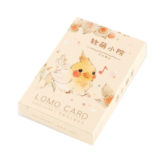 52 mm x 80 mm Papier-Lomo-Karte mit fröhlichen Tieren (1 Packung = 28 Stück)
