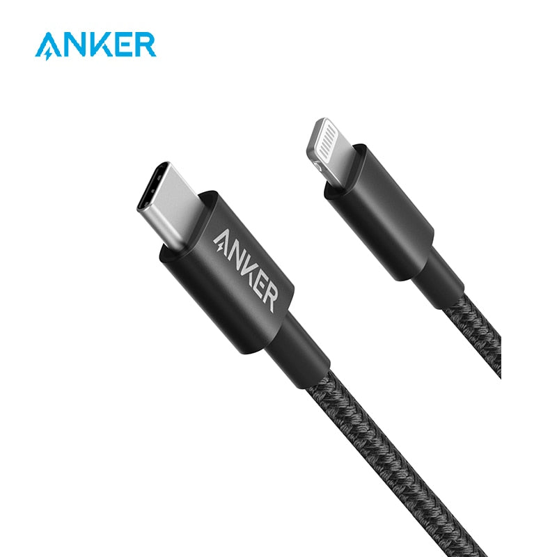 Cable USB C a Lightning, Anker Nylon USB-C a cable de carga Lightning para iPhone 11 Pro/X/XS/XR / 8 Plus/AirPods Pro 3.3ft