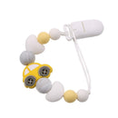 Baby Boy Girl Pacifier Holder Chain Food Grade Chew Silicone Beads Bling Bling Infant Pacifier Clip