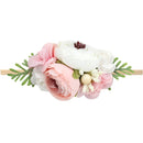 3 estilos de diademas de flores artificiales de encaje de perlas para recién nacidos para niñas pequeñas, diademas elásticas de nailon hechas a mano, diadema para bebés y niños pequeños