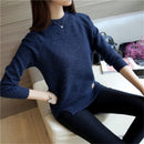 2021 Women Sweaters And Pullovers Autumn Winter Long Sleeve Pull Femme Solid Pullover Female Casual Short Knitted Sweater W1629