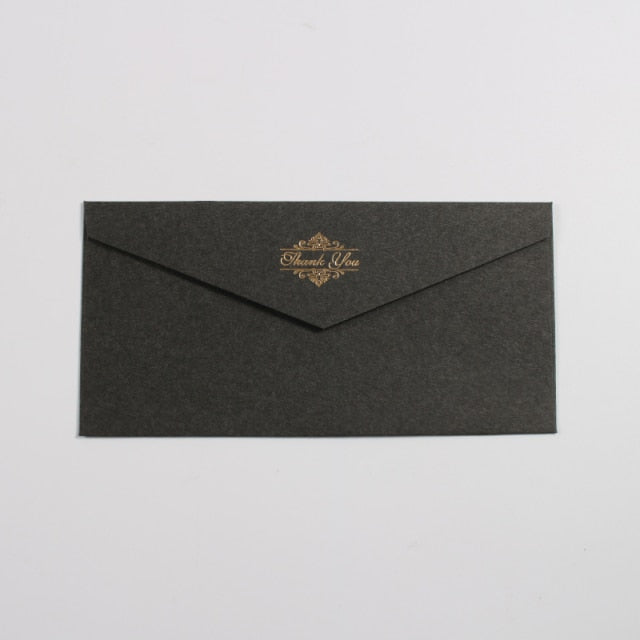 5 teile/los Vintage Gold Umschläge für Einladungen Kraftpapier Geschenkkarte Fenster Umschlag Hochzeit Brief Set Mailer Briefpapier