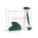 Rodillo de Jade de cuarzo rosa Natural Gua Sha, masajeador de cuerpo Facial, rodillo de masaje de piedra de Jade, herramienta de masaje de belleza para Lifting Facial