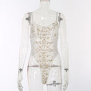Yimunancy Blumenstickerei-Spitzen-Bodysuit Frauen-Schnür-transparenter dünner Bodysuit 2020 Damen-Teddies-Bodsyuit-Körper-Femme