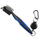 Golf Club Brush Groove Cleaner With Retractable Zip-line And Aluminum Carabiner Cleaning Tools Golf Training Aids