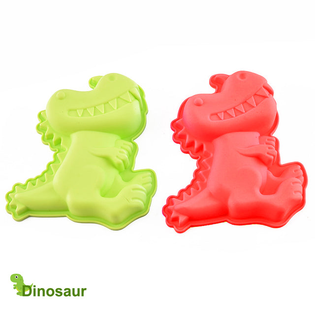 3D Dinosaur Cookie Cutters Mold Dinosaur Biscuit Embossing Mould Sugarcraft Dessert Baking Silicone Mold for Sop Cake Decor Tool